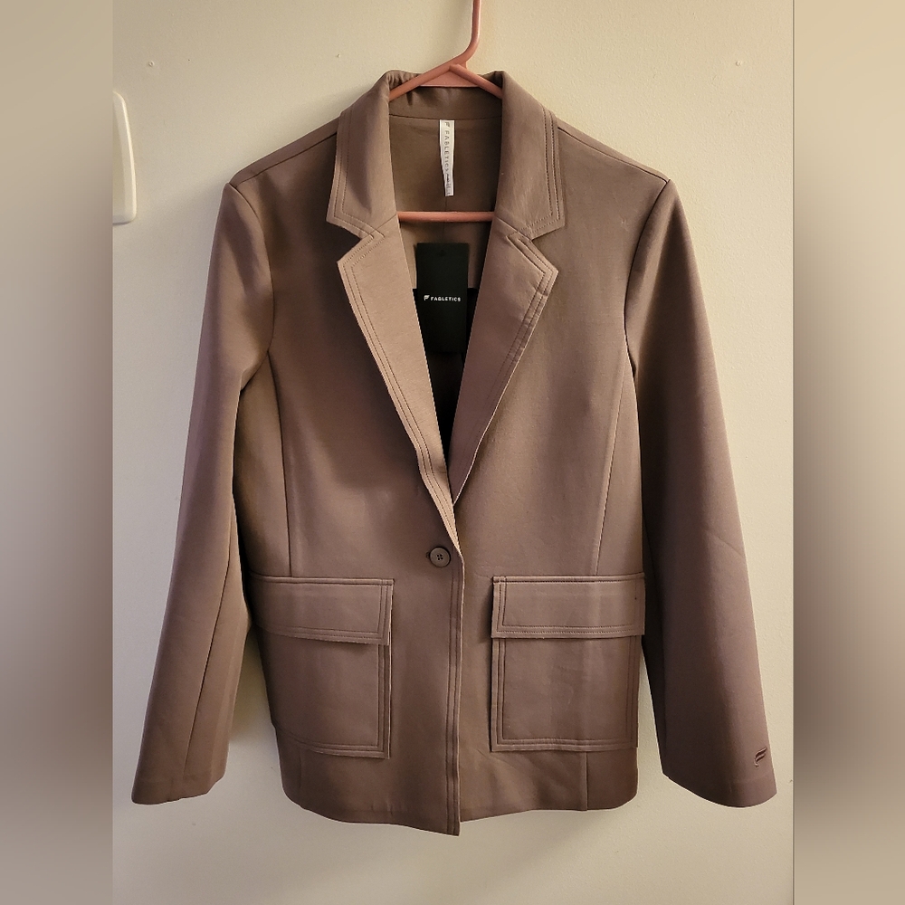 Fabletics Mauve-Taupe Single-Button Blazer